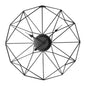 Modern Geometric Wireframe Wall Clock - Gold Finish