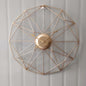 Modern Geometric Wireframe Wall Clock - Gold Finish